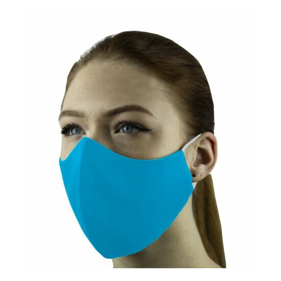 3 Face Masks Set In 3 sizes Triple Layers 100% Cotton Washable Reusable W/Pocket image {12}