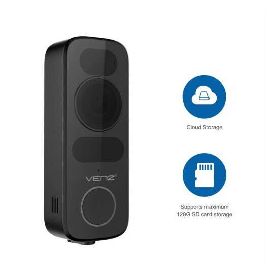 VENZ WiFi Video Doorbell Camera, Wired-1080P HD,IR Night Vision,Motion...  image {1}