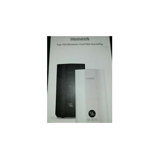 Homech Top Fill Humidifiers 28dB Quiet Ultrasonic Humidifiers AI Mode,12H Timer image {1}