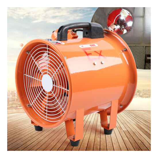 12" Tube Axial Fan- 1/2 Hp- 1 Phase- 2,191 CFM - Ventilator Explosion Proof 110V image {5}