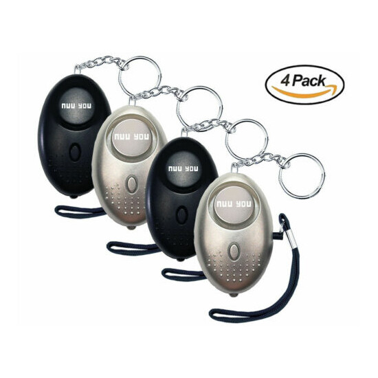 Personal Alarm keychain for WOMEN/KIDS siren 140 DB LOUD & LED light (4 PACK) image {2}