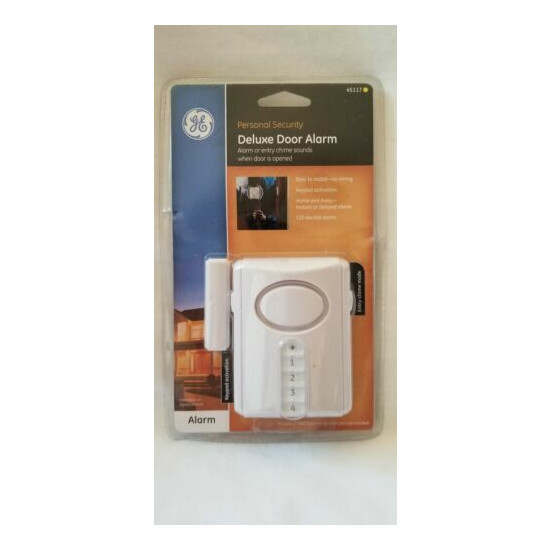 GE 45117 Wireless Door Alarm with Programmable Keypad Chime  image {1}