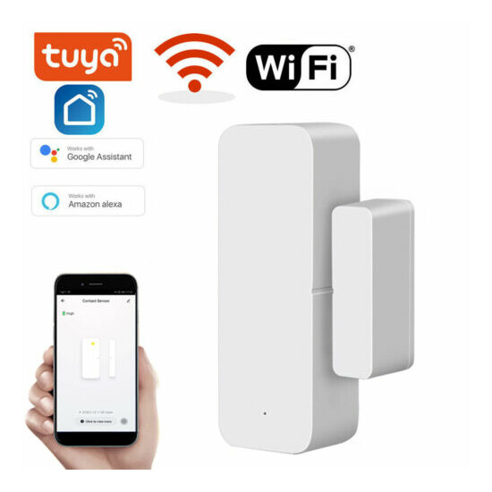 Door Sensor Tuya WiFi Window Alarm Detector Remote Control Security Alert Home image {1}