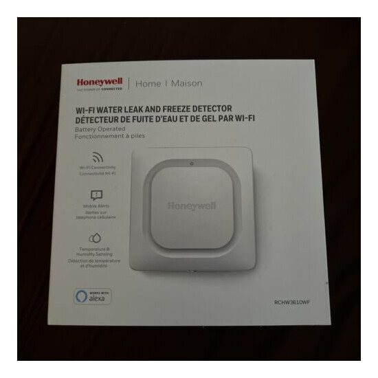 Honeywell WiFi water leak and Freeze Humidity Temperature Detector Sensor Alexa image {1}