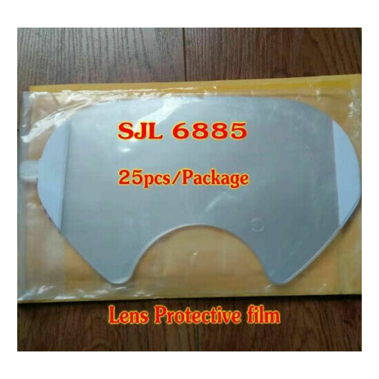 25pack SJL 6885 protective film Same 3M 6885 LENS COVER for 6800 Respirator image {5}