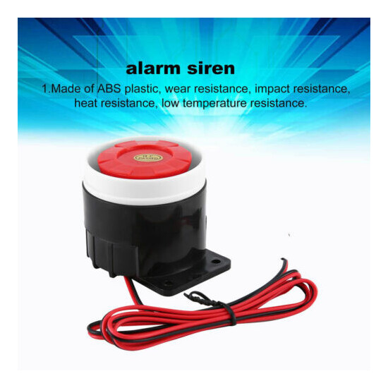 (5items/lot) Mini Red Wired Horn Siren Sound Alarm System for Home Security image {2}