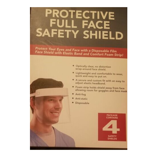 4 PCS Protective Full Face safety Shield. image {1}
