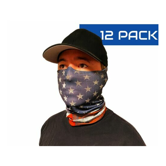 USA Flag Face Mask/Gaitor (Pack of 12) image {1}