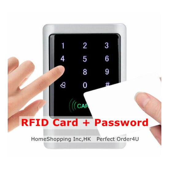 IP68 Waterproof RFID Card & Password Door Access Control+ Door Strike Lock +BELL image {3}