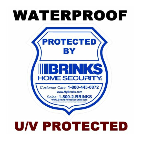 12 WATERPROOF BRINKS ADT HOME SECURITY ALARM SYSTEM WARNING STICKER DECAL SIGNS image {4}