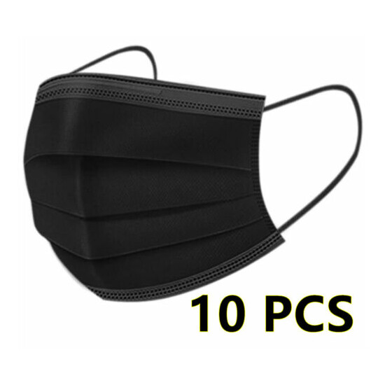 10 - 100 PCS Black Face Mask Mouth & Nose Protector Respirator Masks with Filter image {5}