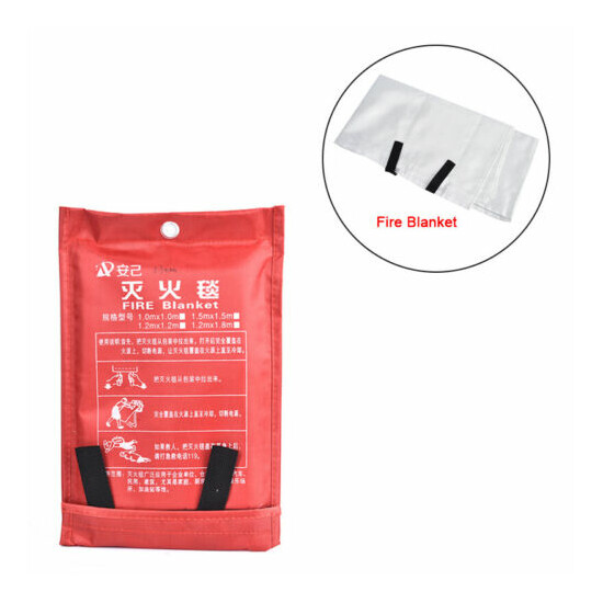1M x 1M Sealed Fire Blanket Fire Extinguishers Tent Emergency Survival BlankP_NA image {4}