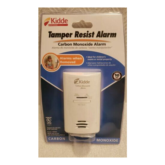 Kidde Carbon Monoxide Detector Plug In 120V Tamper Resistant Alarm KN-COB-DP2 image {1}