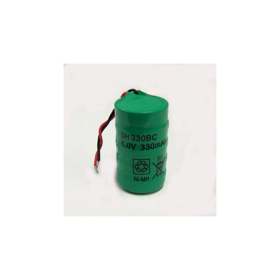 New 6V 330mAH Ni-MH battery - Replacement for external alarm Bell Box / Sounder image {1}