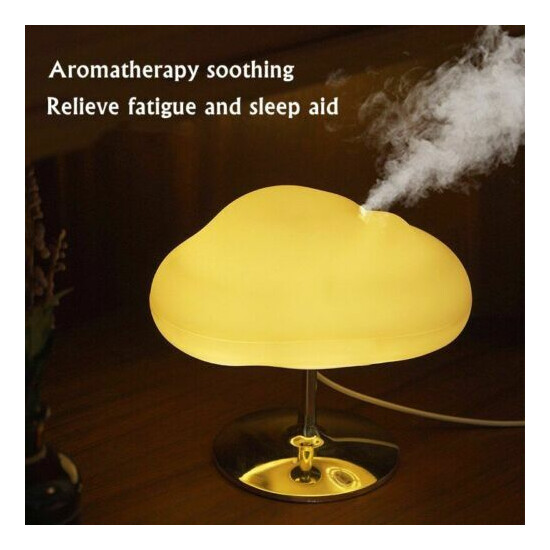 USB Table Lamp Air Cloud Humidifier Electric Ultrasonic Cool Mist Aroma Diffuser image {1}