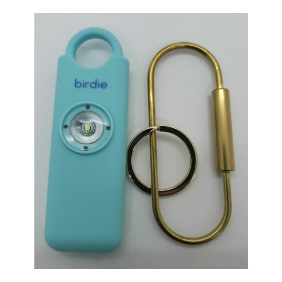 NEW She’s Birdie– The Original Personal Safety Alarm Key Chain for Women. Aqua image {1}