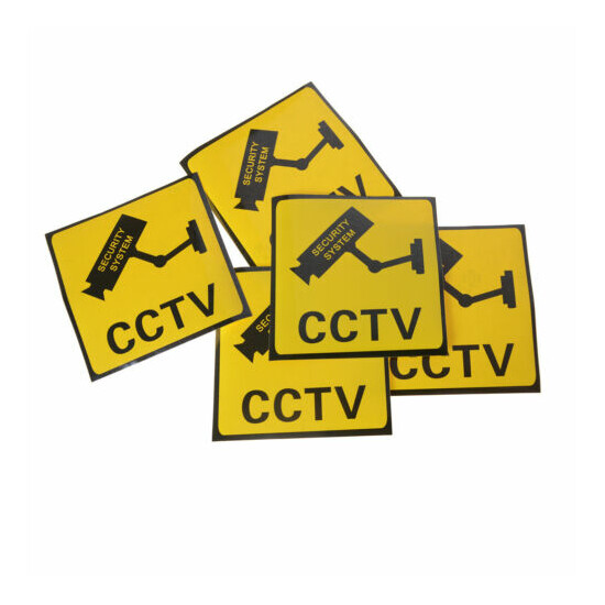 3x/set CCTV Security System Camera Sign Waterproof Warning Stickers-w- image {4}