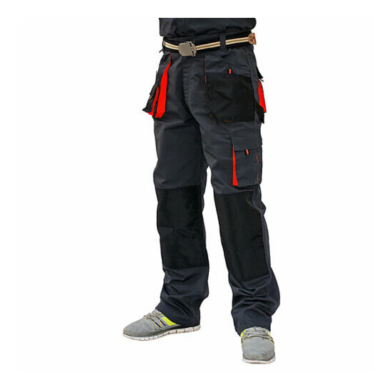 Combat Style Work Trousers - Heavy Duty Pants Knee Pad Cargo Multi Pocket UK. image {8}