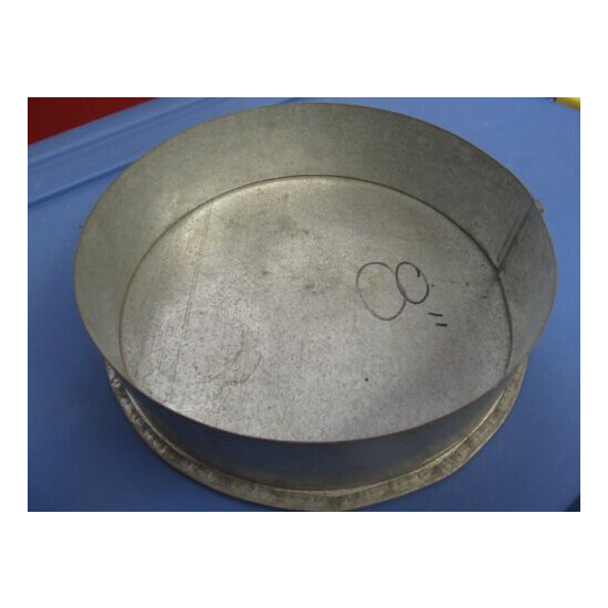 Lot of Galvanized Steel Stove Pipe Round End Caps Various Sizes. 5 Total pcs. image {8}