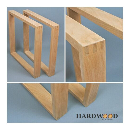 Set of Solid Wood Table Legs Frames Bench Coffee Kitchen Table image {1}
