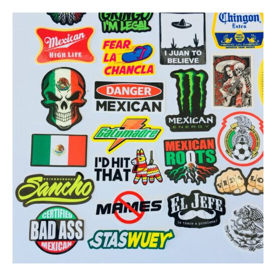MEXICAN CHINGON Hard Hat Stickers 40 MEXICO HardHat Sticker Pegatinas cascos  image {4}