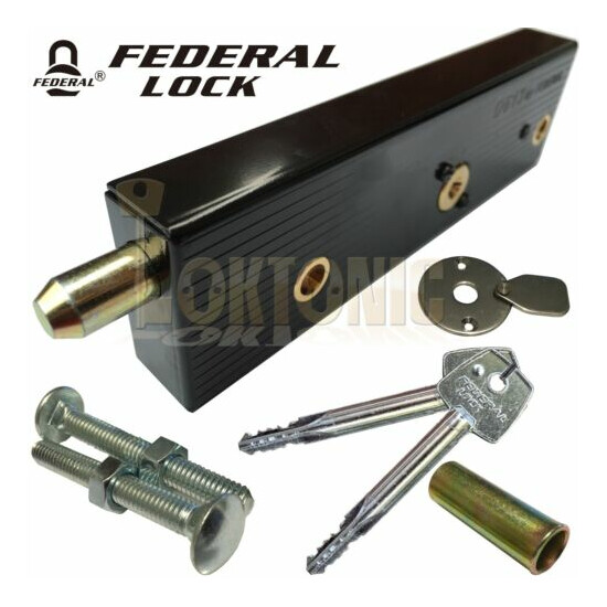 Federal Enfield Garage Door Locks Bolts R/H Or L/H Singles High Security MK5 image {1}