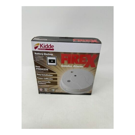 Kidde Model #i12040 Firex Hardwire Smoke Alarm Detector w/Battery Backup image {1}