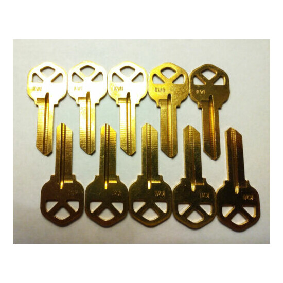 Lot of 20 KW1 Brass Key Blanks NEW Fits Many Brands of Locks ***FREE SHIPPING*** image {1}
