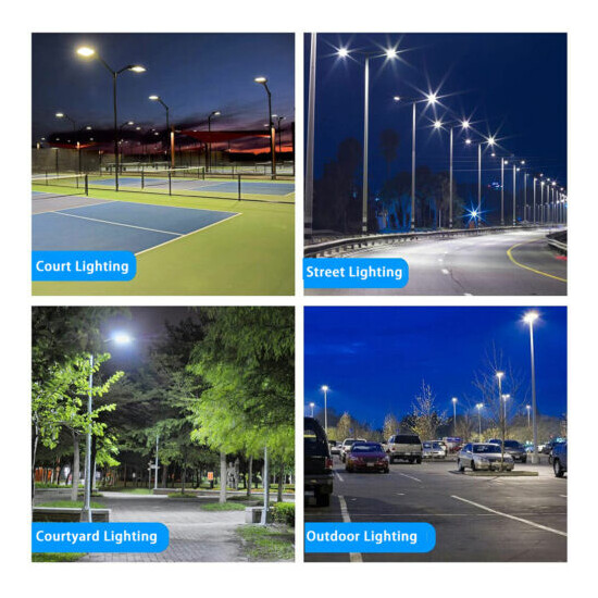 LED Parking Lot Light 150W 200W 300W Outdoor Shoebox Area Pole Fixtures Street image {32}