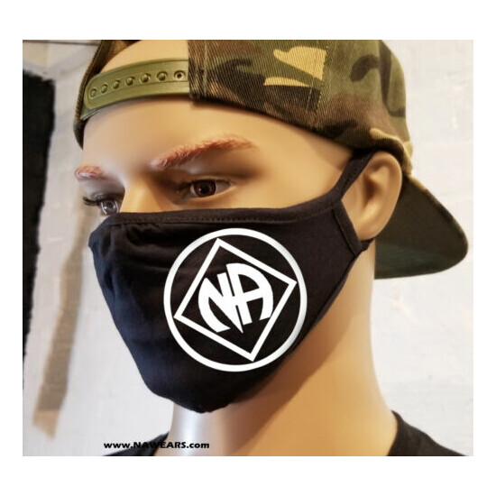 Narcotics Anonymous NA CLEAN AF - Black Face Mask - NEW Options image {8}