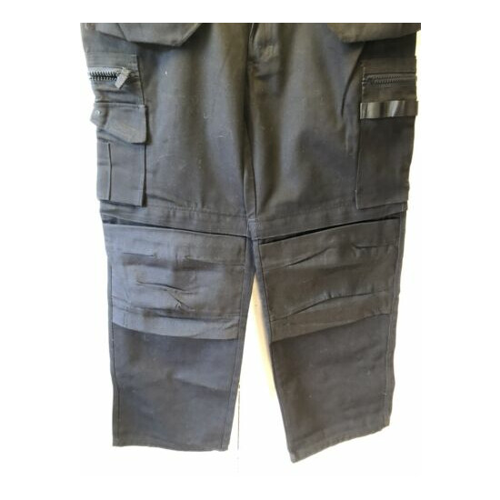 Dunderdon Workwear P7 Cordura Convertible Work Pants Trousers/Shorts Black 36x32 image {4}