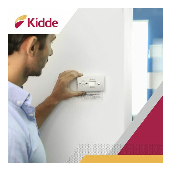 9PC Kidde Carbon Monoxide Detector Battery Backup, Digital Display & LED Lights image {4}