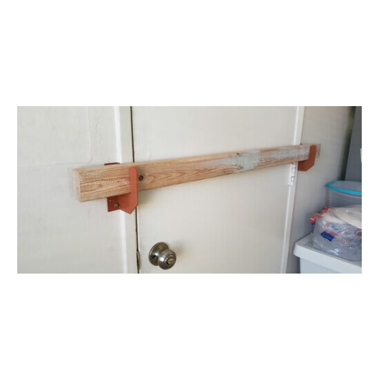 Security Brackets for front or back door Fits (2x3) or 2x4 Board  image {3}