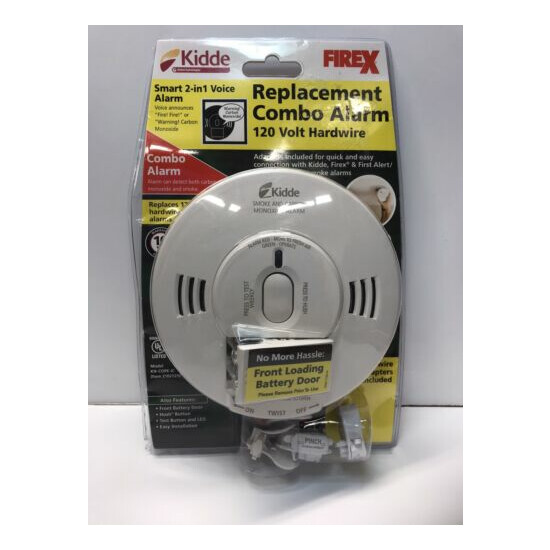 Kidde FirEx Smart 2-in 1 Replacement Combo Voice Alarm 120 Volt Model KN-COPE-IC image {1}