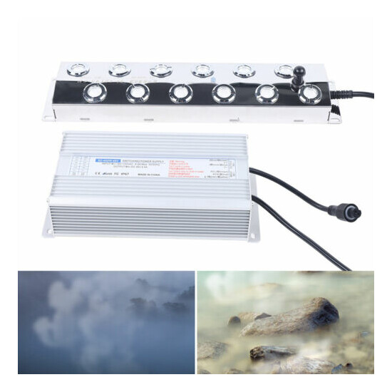 12 Heads Ultrasonic Mist Maker Fogger Water Pond Atomizer Fog Humidifier+2 Buoy image {1}