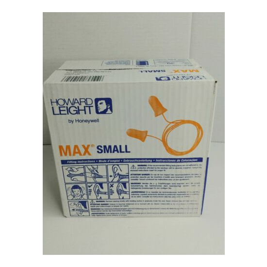 Howard Leight Ear Plugs Corded Bell PK100 MAX-30S Box of 100 Size Small image {1}