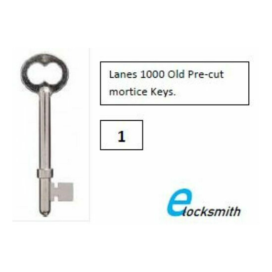 Lanes 1000 (Old Series) Mortise Lock Keys Pre-Cut 1-5  image {1}