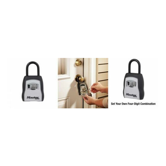 Master Lock 5400D Set Your Own Combination Portable 5 Key Capacity, Black  image {1}