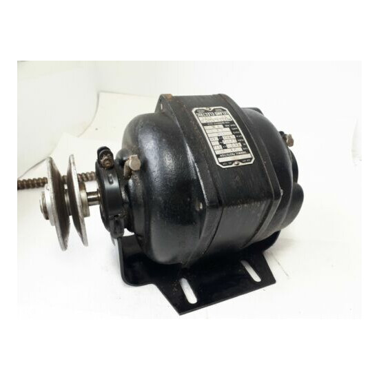Leland Fan Motor 1/4 HP 1725RPM with base and pully image {3}