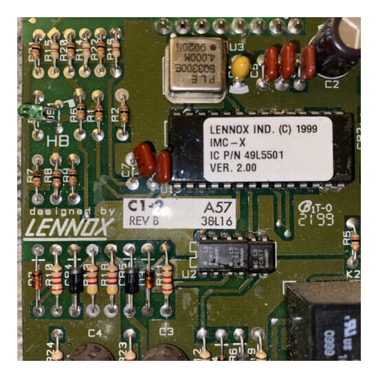LENNOX C1-2 A57 49L5501 REV B Control Circuit Board 49L5501 image {2}