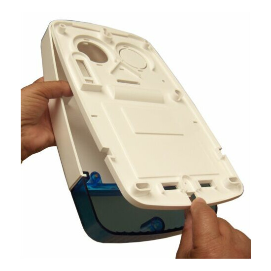 Dummy / Decoy Alarm Bell Box Sounder with white cover & blue lens (no flashers) image {3}