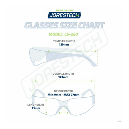 SAFETY GLASSES ANSI Z87.1 COMPLIANT JORESTECH VARIETY PACKS BLUE image {7}
