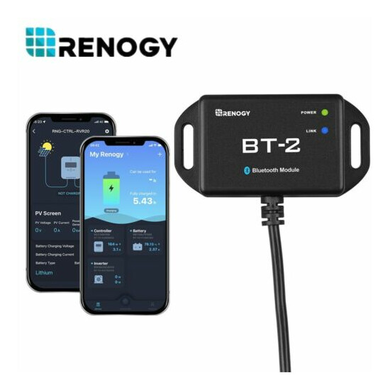 Renogy BT-2 Bluetooth Module RJ45 Communication Port RS485 Wirelessly Monitor image {2}