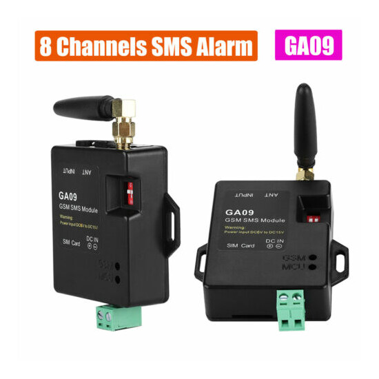 GA09 Wireless GSM Alarm 8 Channel Door Window Sensor SMS Calling Alert DC6V image {1}