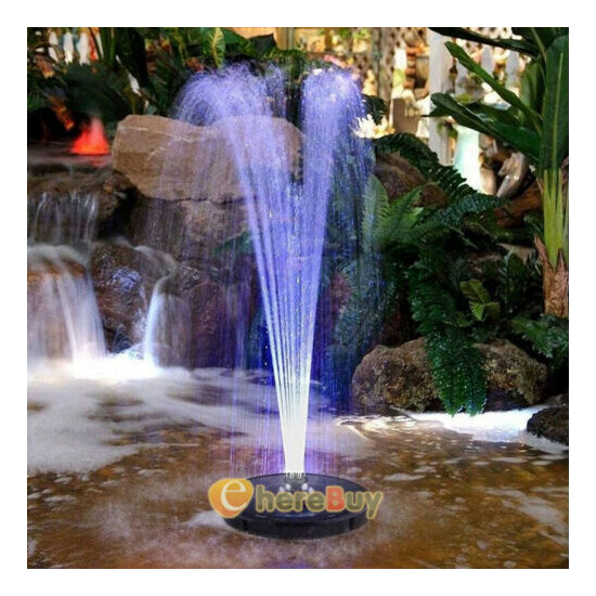 LED Solar Power Floating Bird Bath Water Fountain Pump Garden Pond Pool Outdoor image {1}