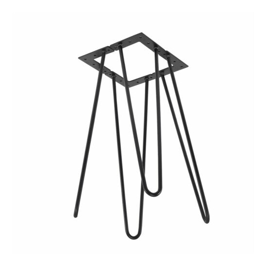 Coffee Metal Hairpin Table Legs 22"- 28" Set of 4 Solid Iron Bar W/ Screw image {3}