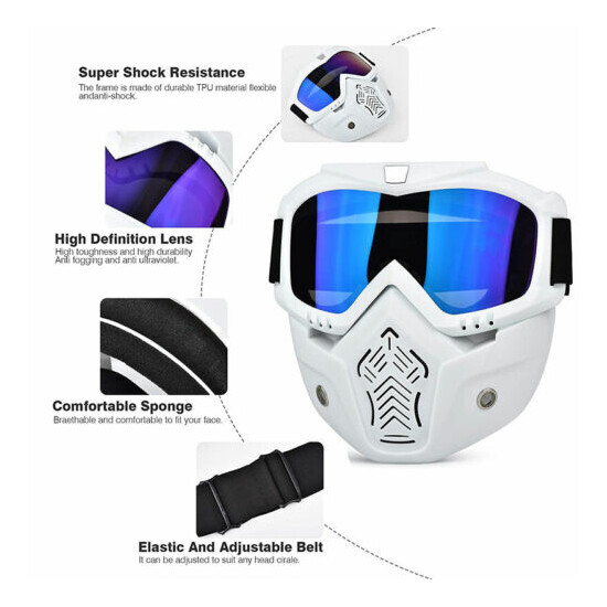 Protective Goggles Eye Protection Glasses Detachable Face Mask Work Lenses PPE image {3}