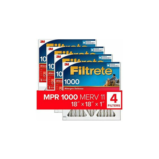 Filtrete 18x18x1 MPR 1000, 4-Pack image {1}