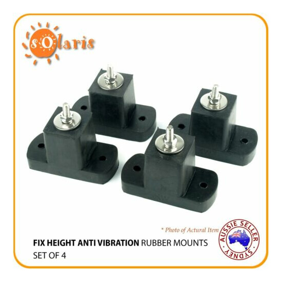 4x Air Conditioner Anti Vibration Fix Height Rubber Mounts Stands Feet  image {1}