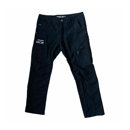  KING GEE Men's Pants black Canvas size 97R cotton 12 pockets narrow fit PRA VGC image {3}